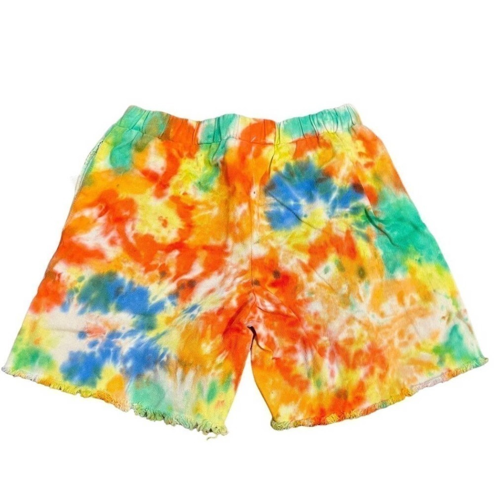BP Women's Size XS Orange Tie Dye Denim Shorts Size XS NWT v6x